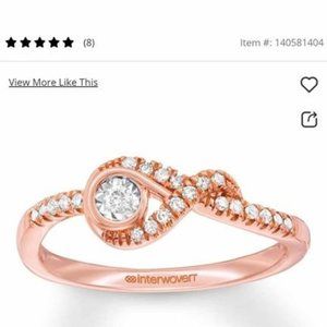 Zales  1/10 CT. T.W. Diamond Ring in 10K Rose Gold